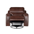 Keily 3 Piece Manual Reclining Living Room Set In Faux Leather Dark Brown Dark Brown Faux Leather