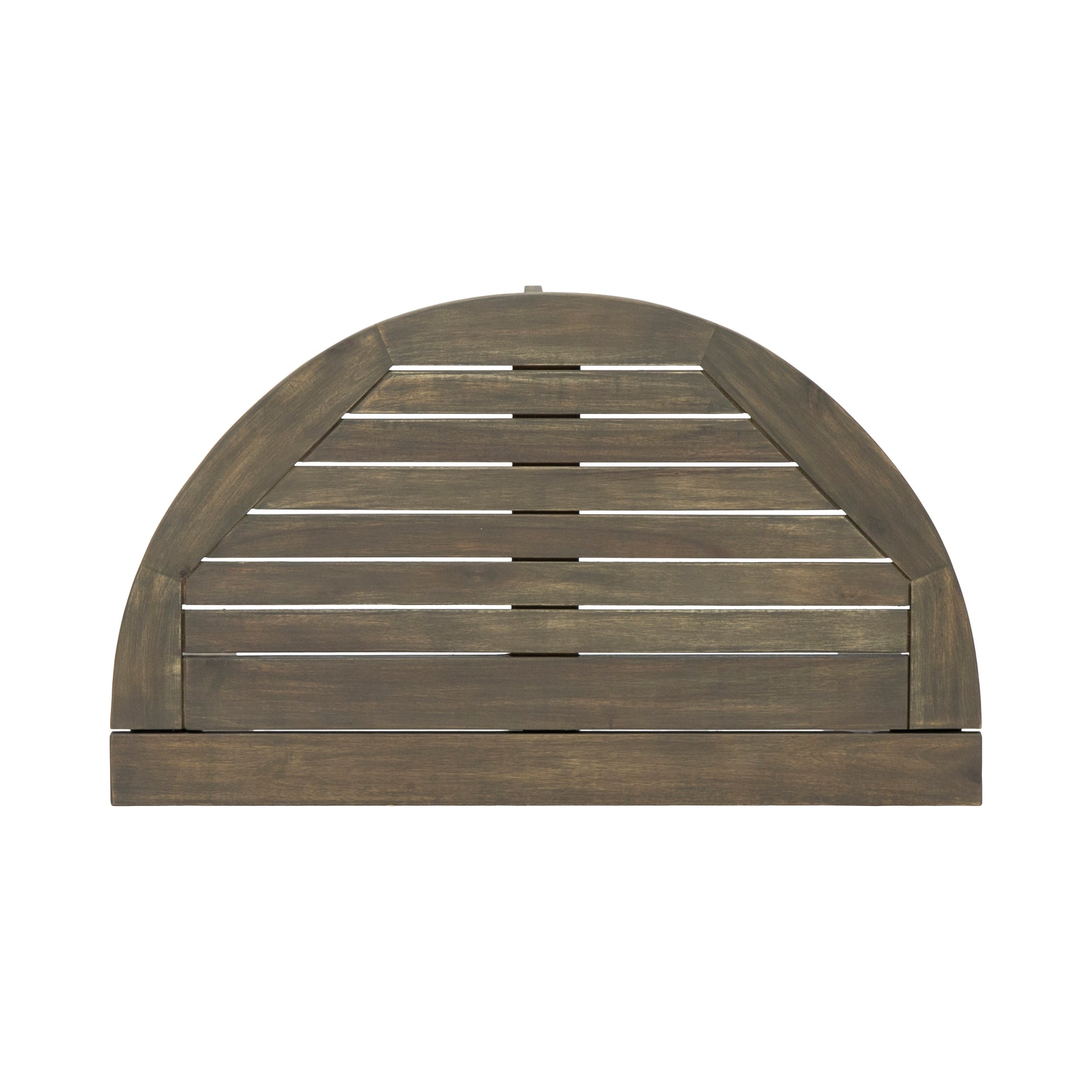 Westmont Half Round Bistro Table, Grey Grey Acacia Wood