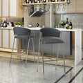 Bar Chair Mp2 Set Of 2 Grey Pu