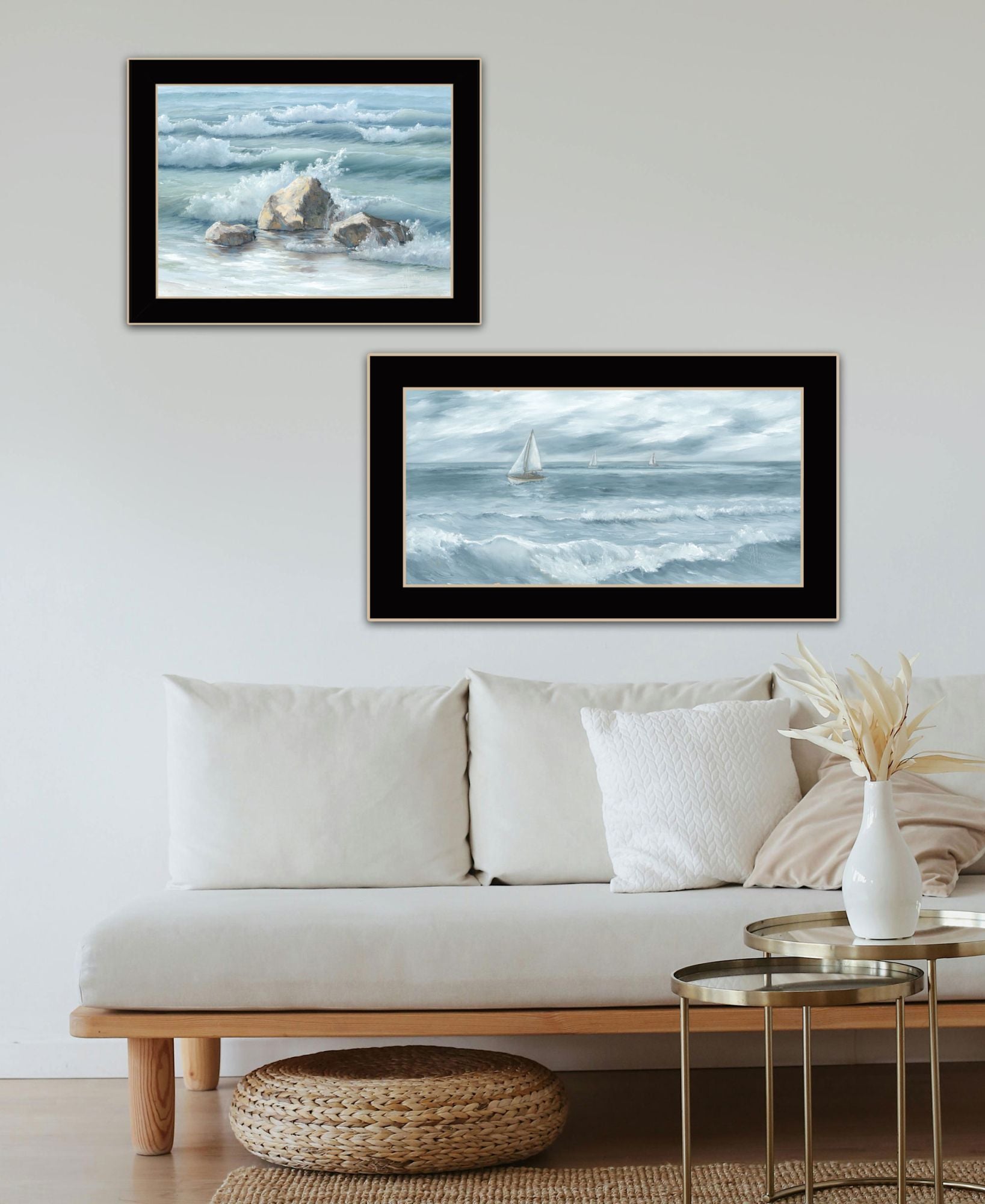 "Steadfast In The Waves" Framed Wall Art For Living Room, Wall Art Print For Home Decor, Bedroom Wall Art By Georgia Janisse Multicolor Wood Paper