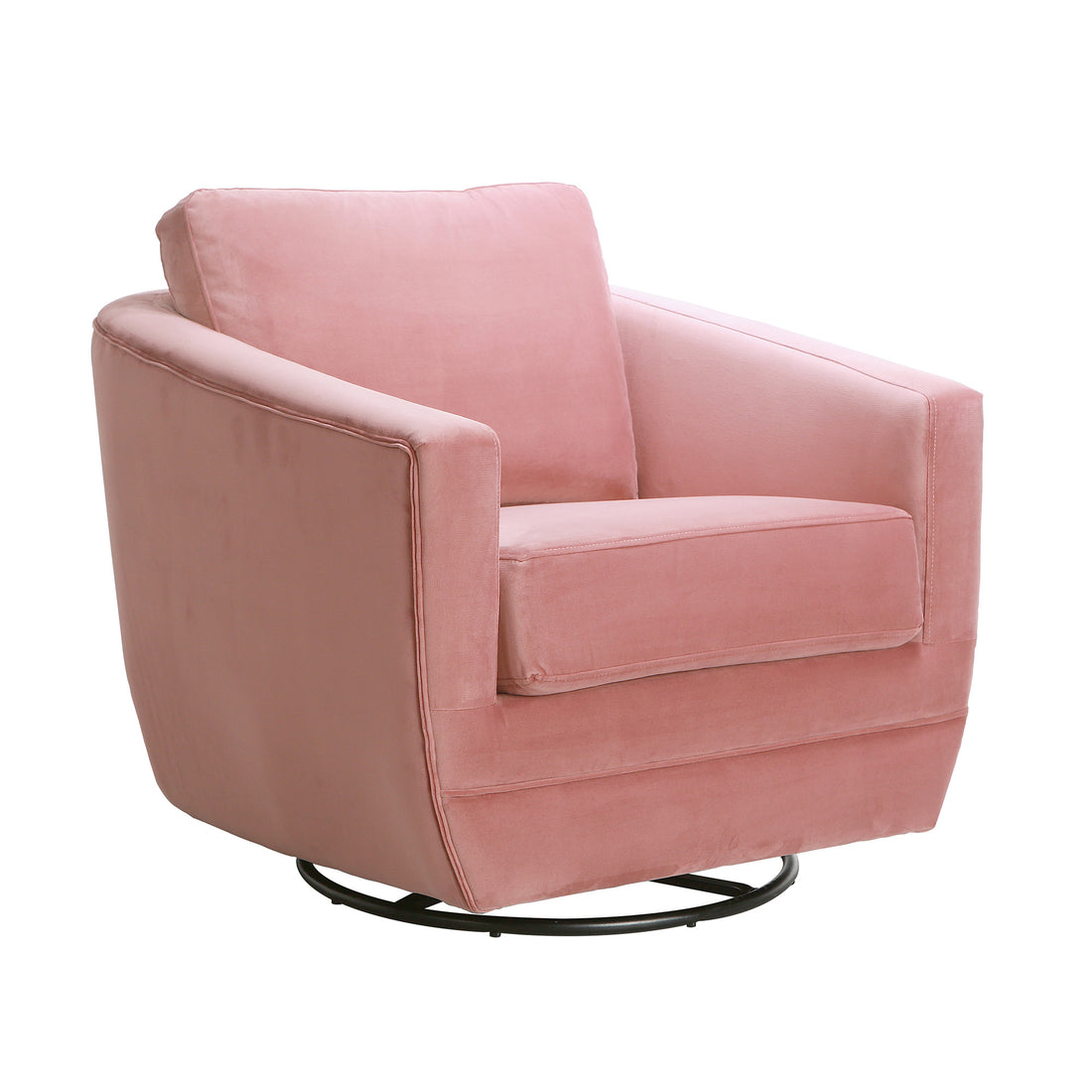 Gogh Swivel Chair In Dusty Rose Dusty Rose Fabric