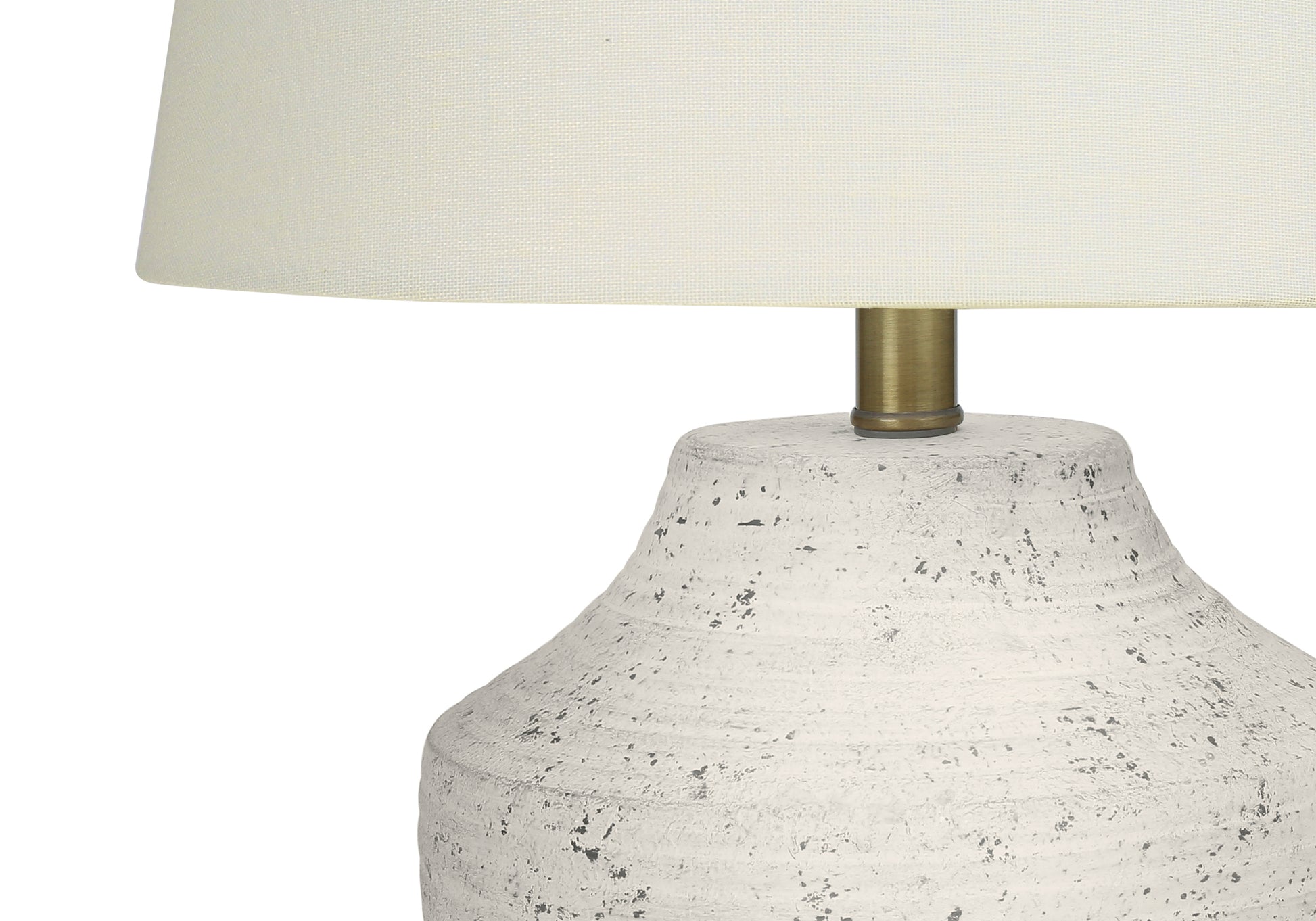 Lighting, 20"H, Table Lamp, Cream Concrete, Ivory Cream Shade, Modern Cream Concrete