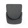 Dining Chair Set Of 2 Charcoal Fabric