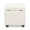 Ivory White Boucle, Ivory White Boucle White Foam Boucle