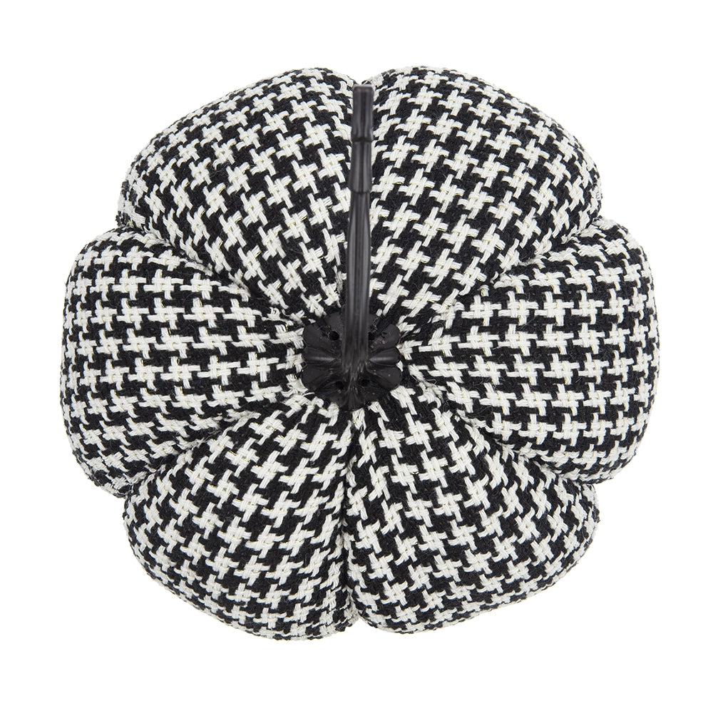 7X7X7.5" Fabric Pumpkin Decor, For Holiday Halloween Decoration Black,White Polyester