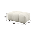 Loanna Ottoman, Beige Linen Lv04044 Beige Upholstered