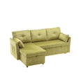 United We Win Furniture, Modular L Shaped Sofa, Modular Long Sofa With Reversible Chaise Lounge, Sofa Bed, Sleeper Sofa, Modular Sofa Combination With Storage Seats. Olive Velvet 3 Seat