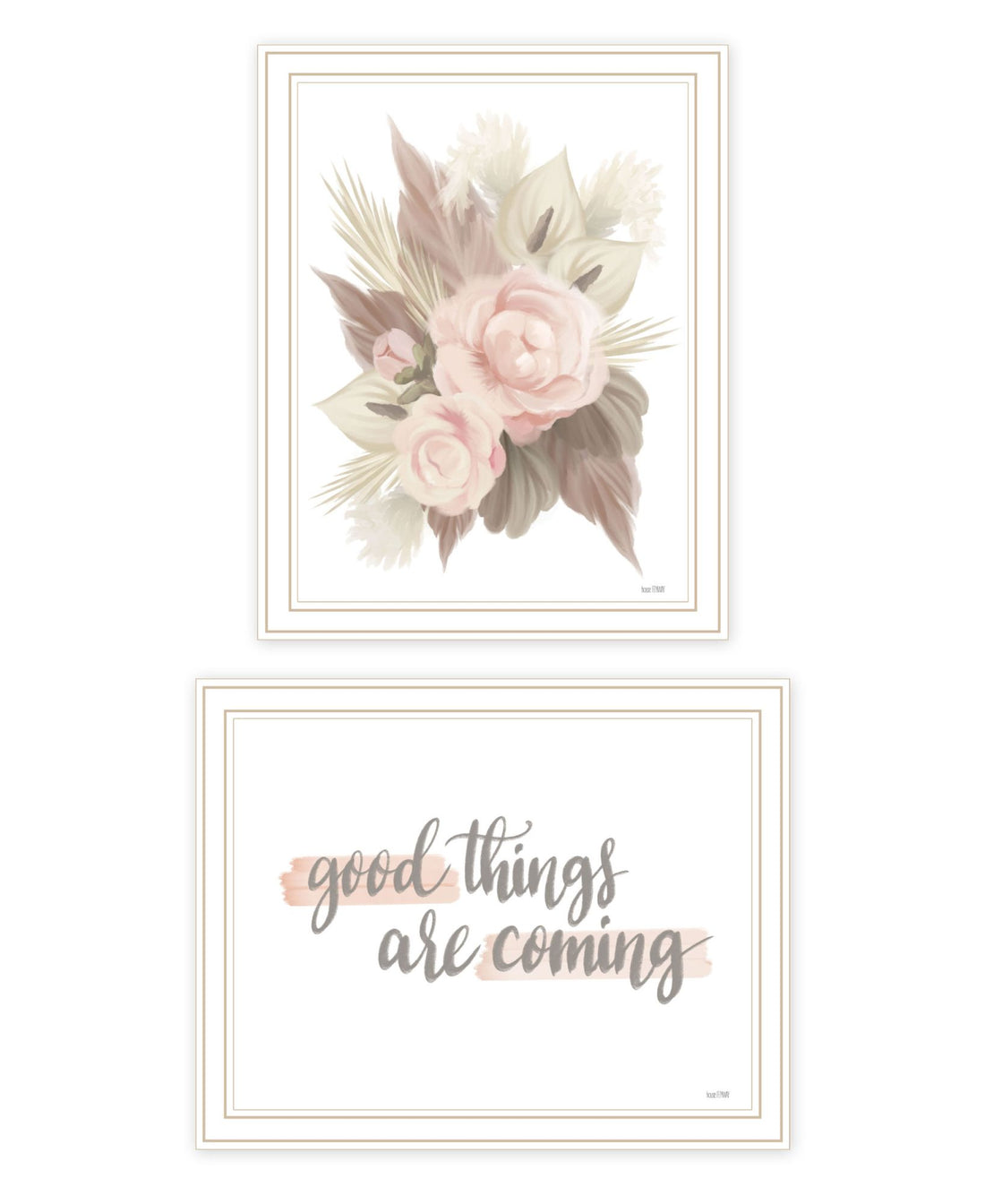 "Good Things Are Coming" Framed Wall Art For Living Room, Wall Art Print For Home Decor, Bedroom Wall Art By House Fenway Multicolor Wood Paper