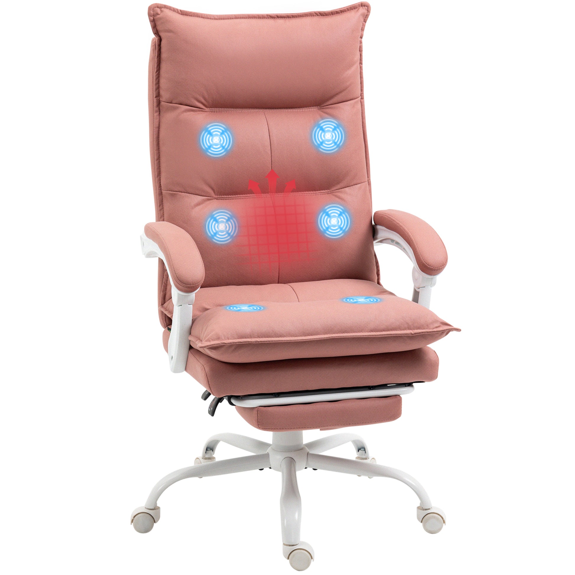Vinsetto Executive Massage Office Chair With 6 Vibration Points, Microfiber Computer Desk Chair, Heated Reclining Chair With Footrest, Armrest, Double ... Vinsetto Executive Massage Office Chair With 6 Vibration Points, Microfiber Computer Desk Chair, Heated Reclining Chair With Footrest, Armrest, Double ...