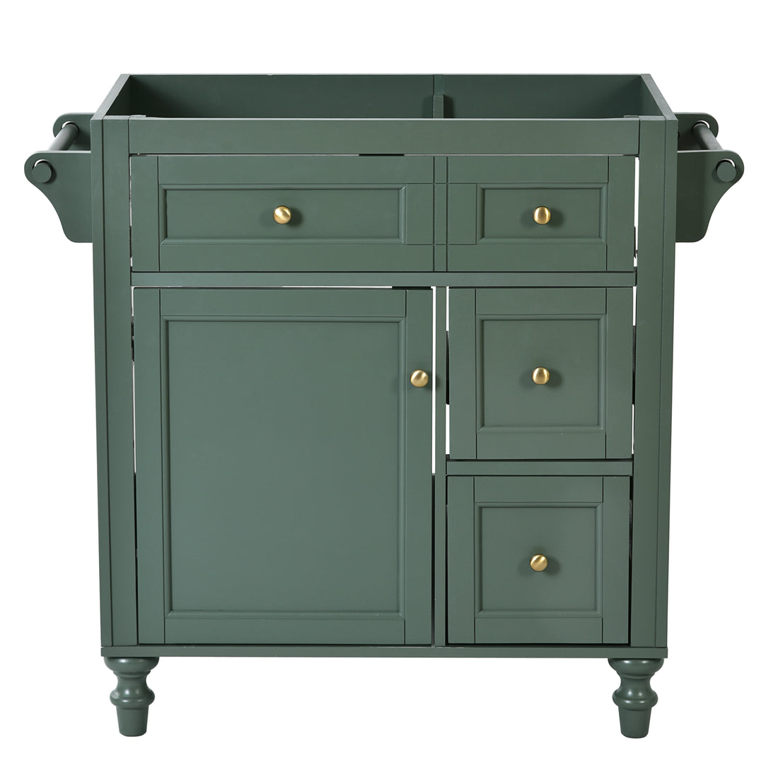 30'' Bathroom Vanity Without Top Sink, Modern Bathroom Storage Cabinet With 2 Drawers And A Tip Out Drawer Not Include Basin 3 Green 1 Adjustable Hinges Bathroom Freestanding Modern Solid Wood Mdf Painted