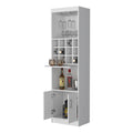 Lowa Bar Cabinet Multistorage With Wine Storage Freestanding 5 Or More Spaces White Primary Living Space Open Storage Space Pine Particle Board Engineered Wood