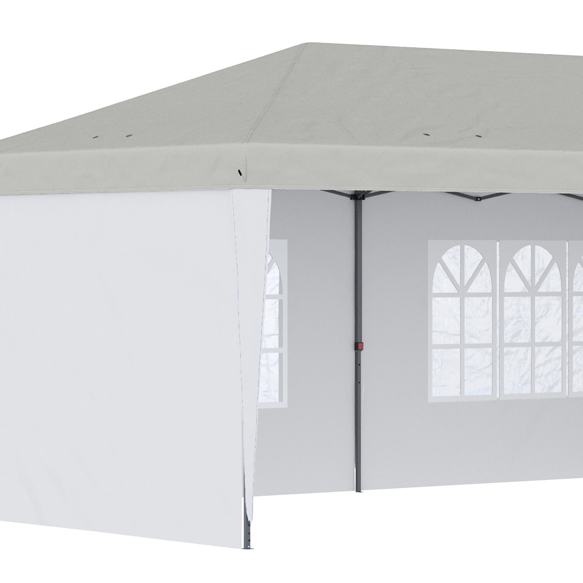 Outsunny 10' X 20' Pop Up Canopy Tent With 4 Sidewalls, Heavy Duty Tents For Parties, Outdoor Instant Gazebo With Carry Bag, For Outdoor, Garden, Patio, White White Steel
