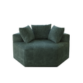 54''L Chenille Sponge Single Sofa,No Assembly Required,Fluffy Modern Sleeper Chair For Living Room, Bedroom, Lounge And Projection Room Green Foam Chenille 1 Seat