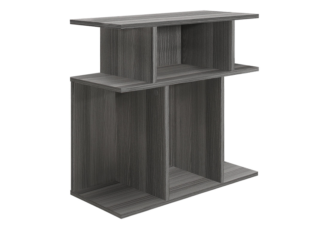 Accent Table, Side, End, Nightstand, Lamp, Living Room, Bedroom, Grey Laminate, Contemporary, Modern Grey Particle Board