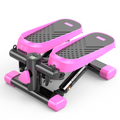 Home Office Exercise 330Lbs Capacity Mini Stepper With Resistance Bands And Lcd Monitor Pink Black Steel