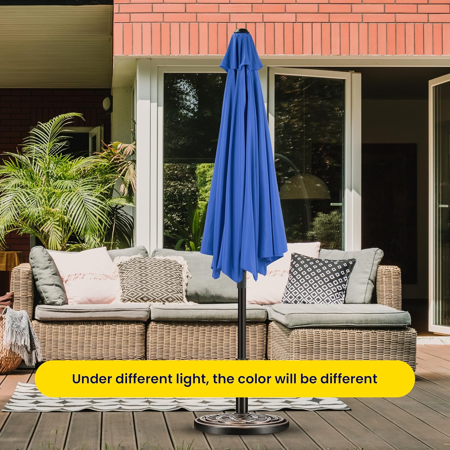 9ft patio umbrellas on sale 9Ft Outdoor Patio Umbrella With 8 Ribs, Table Umbrellas With Push Butt