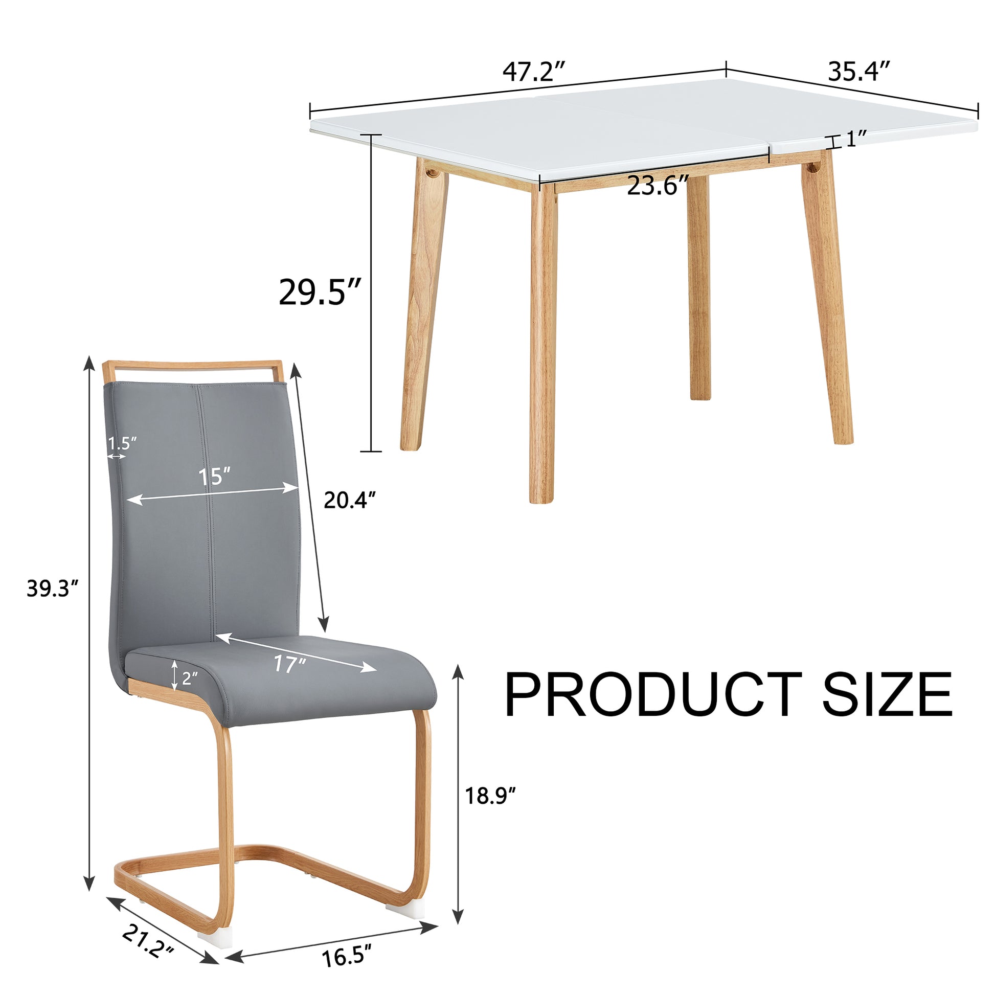 White Stone Burning Tabletop With Rubber Wooden Legs, Foldable Computer Desk, Foldable Office Desk, Modern Pu Leather High Back Cushion Side Chair With Wood Grain Metal Legs. Zd 1545C 1162 White Seats 4 Sintered Stone