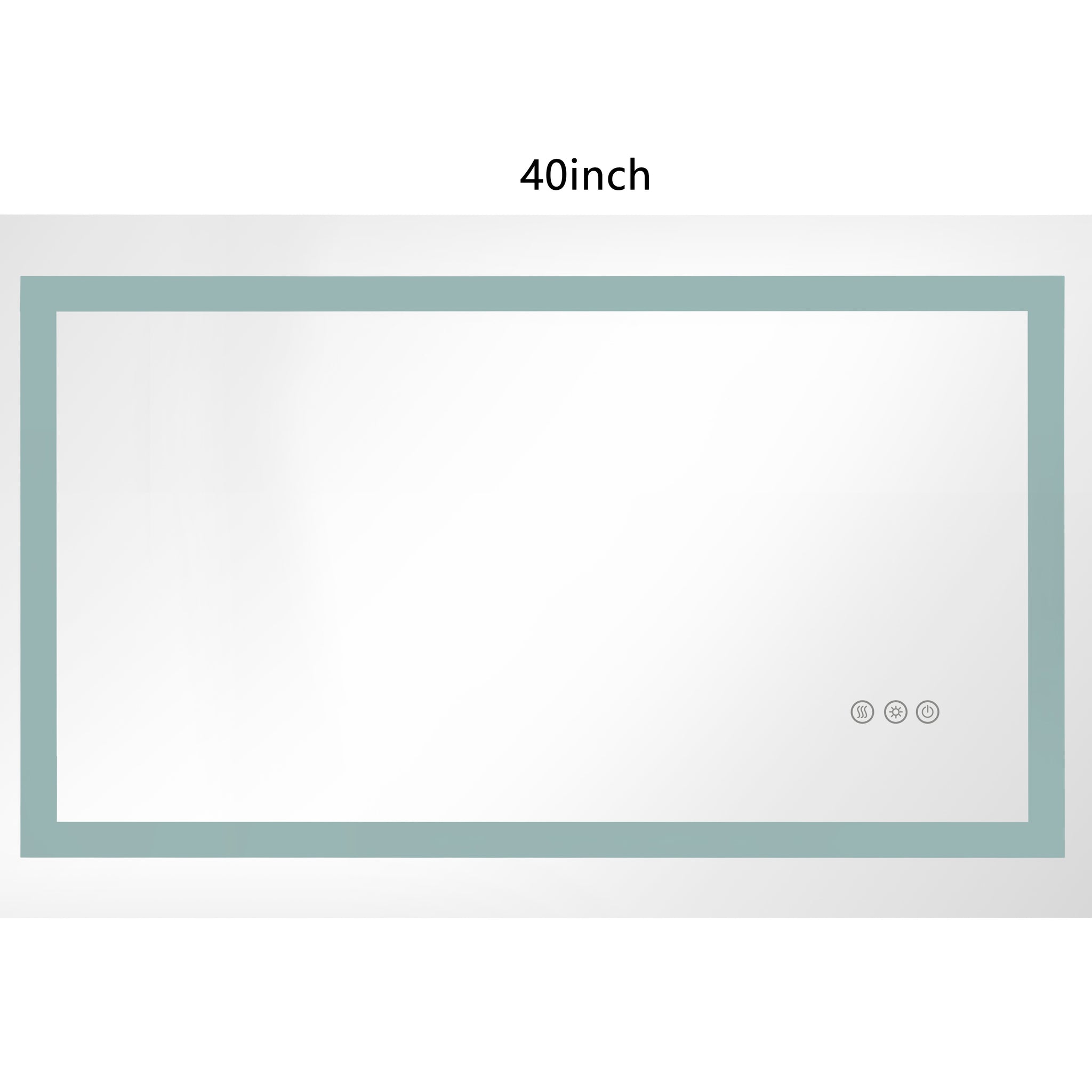 Led Bathroom Mirror 40 "X26" With Front And Backlight, Large Dimmable Wall Mirrors With Anti Fog, Memory, 3 Colors, Led Vanity Mirror White Aluminium