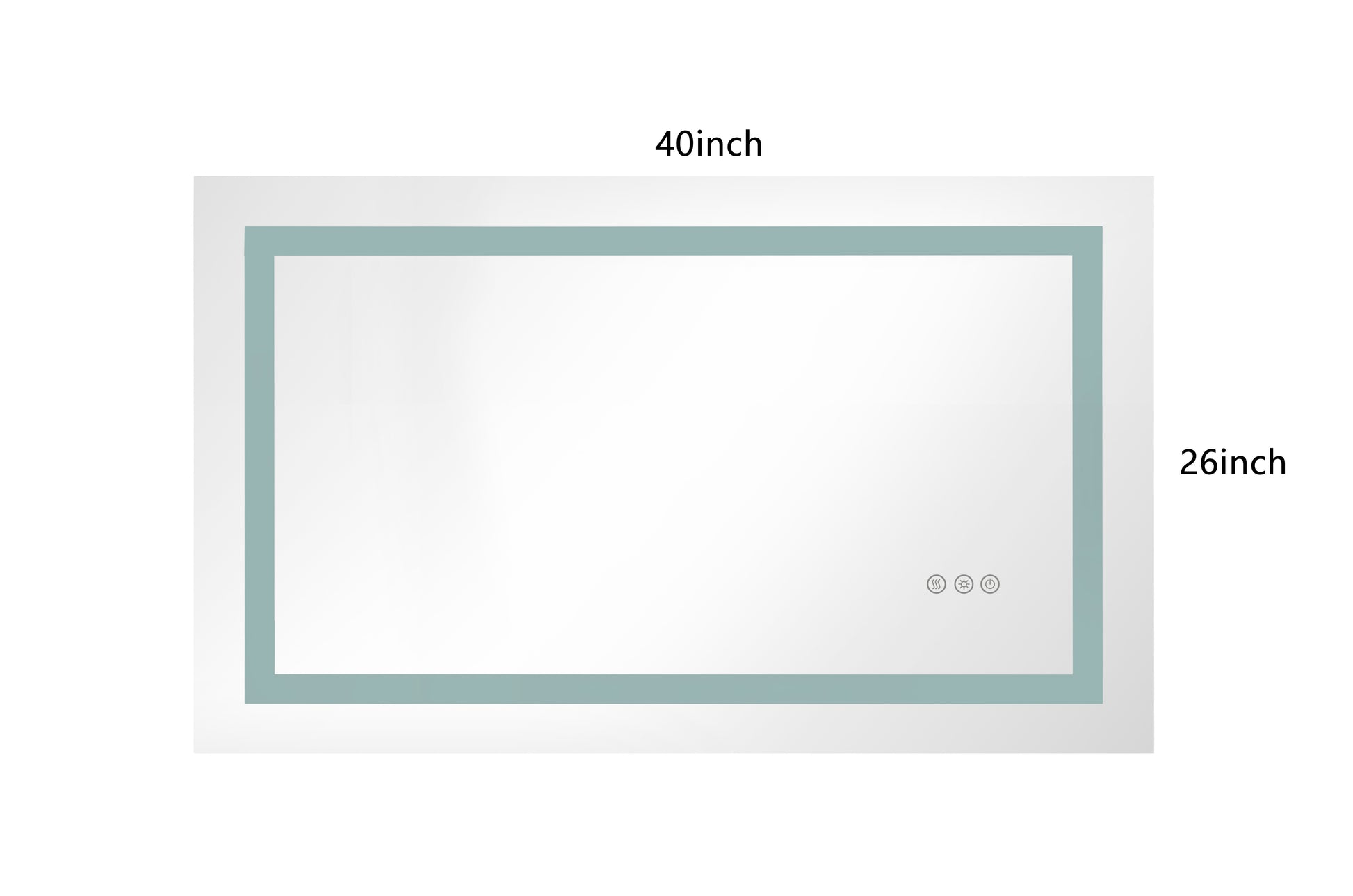 Led Bathroom Mirror 40 "X26" With Front And Backlight, Large Dimmable Wall Mirrors With Anti Fog, Memory, 3 Colors, Led Vanity Mirror White Aluminium