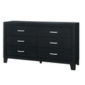 Carlos Black Dresser Black Solid Wood Mdf