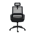 Techni Mobili Ergonomic Office Chair With Lumbar Support And Adjustable Headrest Black Office Spot Clean Modern Office Chairs Adjustable Height Fabric Plastic