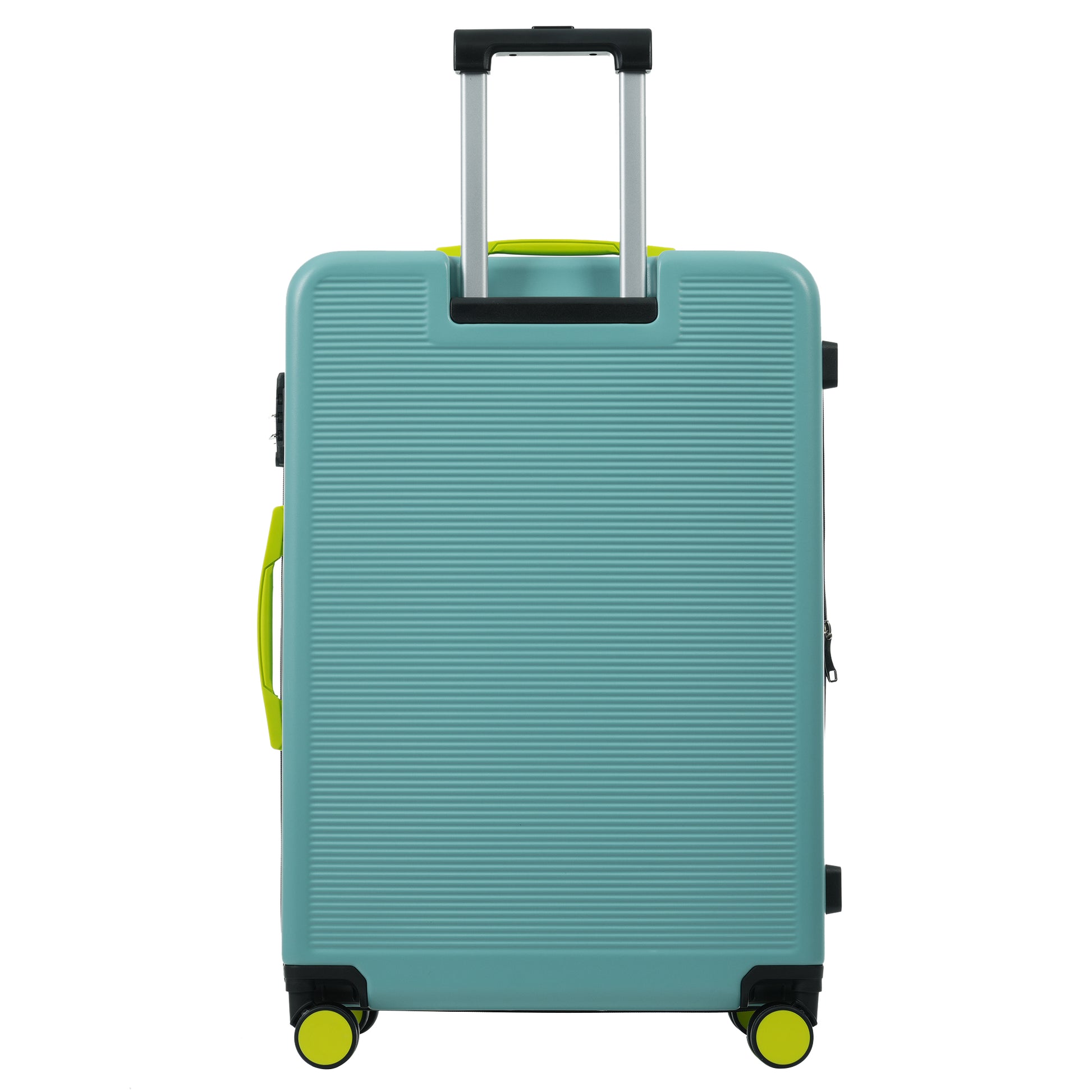Hardshell Luggage Sets 3 Pcs Contrast Color Suitcase With Spinner Wheels And Tsa Lock 20" 24" 28" Available Teal Blue Abs