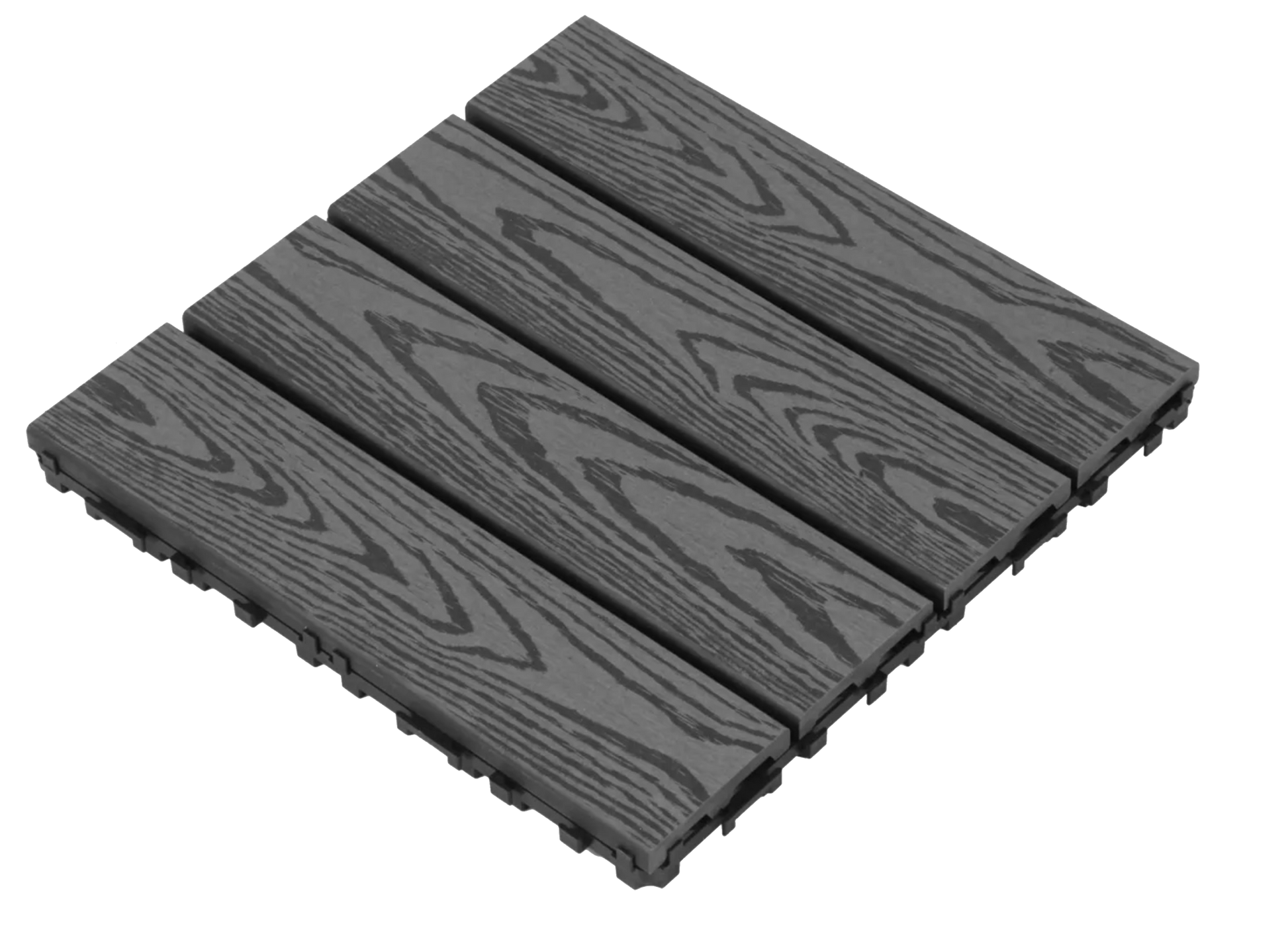 Wood Plastic Composite Deck Tiles Set Of 20Pcs, Composite Decking Resist Rust, Water, Weather, Easy To Diy & Maintain, Indoor&Outdoor,Ideal For Patios, Balconies, Rooftops, Decks, 12X12In Dark Grey Dark Grey Modern Plastic Wood Plastic