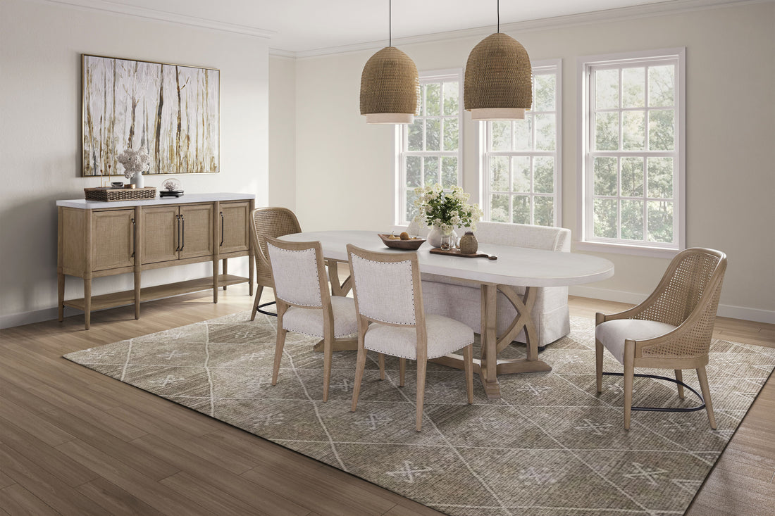 Slip Covered Settee With Casters Beige Upholstered