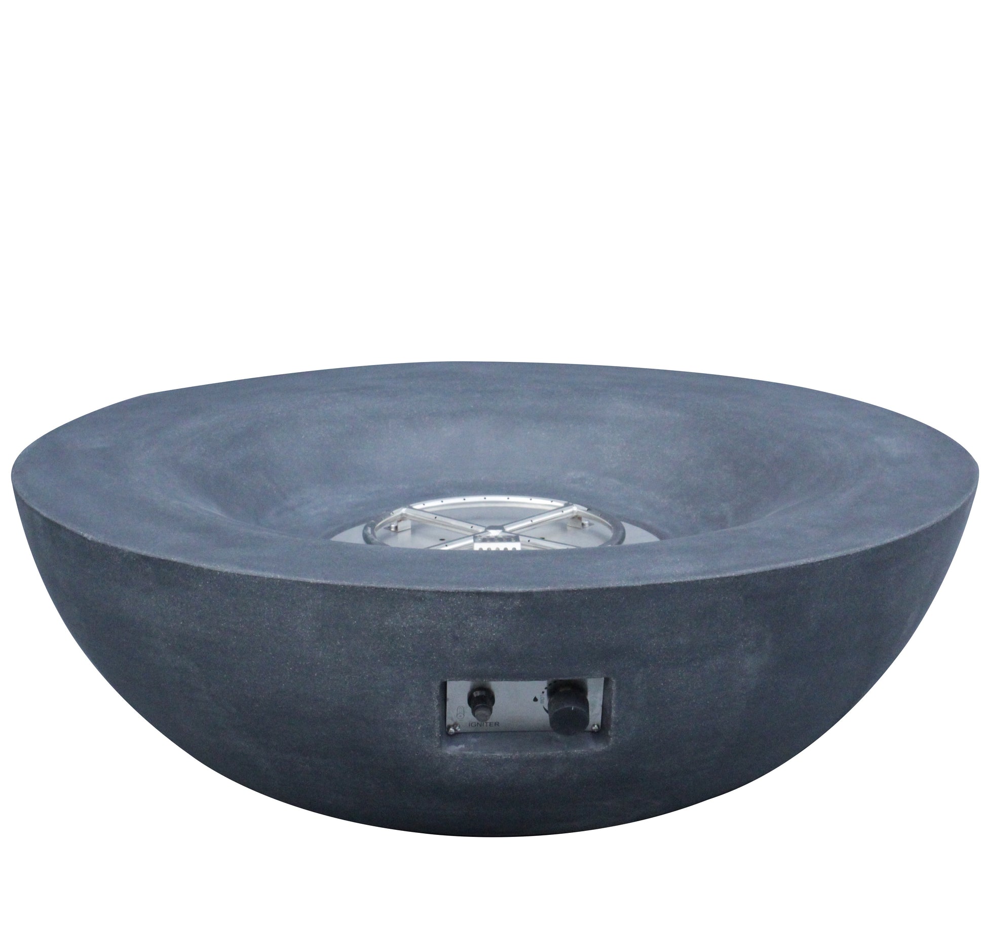 42 Inch Outdoor Concrete Propane Gas Fire Pit Bowl In Dark Gray Color Black Gray Garden & Outdoor American Design,Contemporary,Luxury,Modern Fiberglass Concrete