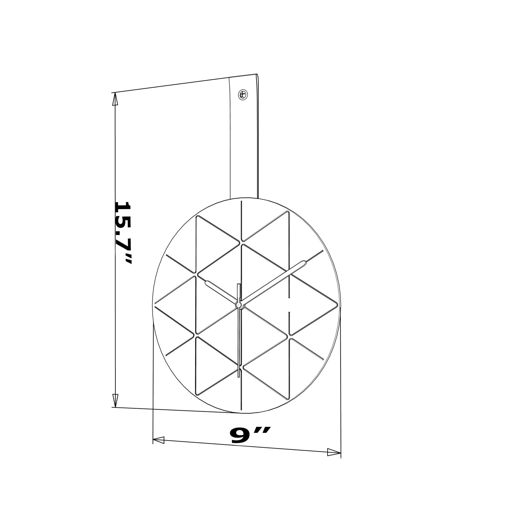 Minuet Wall Clock Red Red Contemporary Plastic