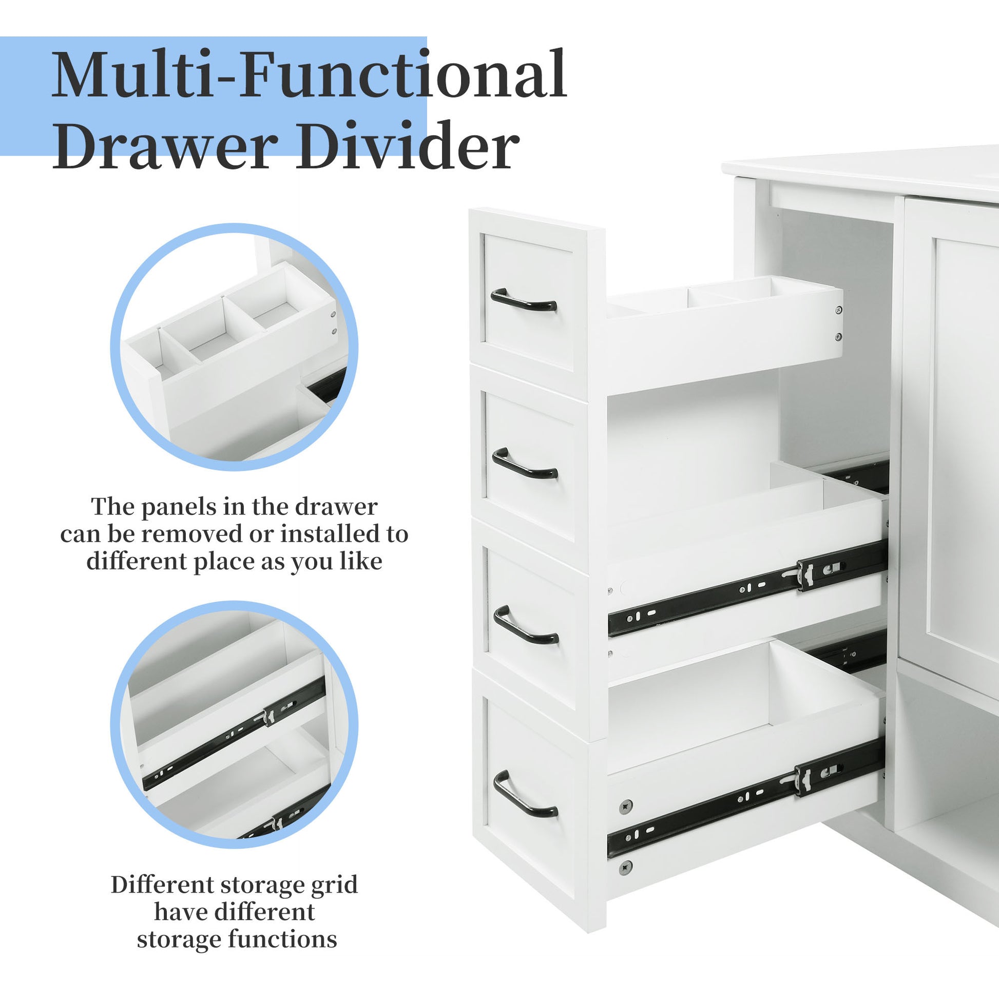 36" Bathroom Vanity With Sink Top, Bathroom Vanity Cabinet With Two Doors And Two Drawers, Solid Wood, Open Shelf, Mdf Boards, One Package, White White Solid Wood Mdf