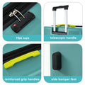 Hardshell Luggage Sets 3 Pcs Contrast Color Suitcase With Spinner Wheels And Tsa Lock 20