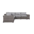 7 Piece Rattan Sectional Sofa Set With Cushions Fully Assembled Grey Mix Wicker