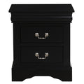 Black 2 Drawer Nightstand Black 2 Drawers Bedroom Rectangle Drawers Pine Wood