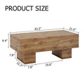 This Modern Rectangular Coffee Table Features A Stylish Wood Color, Making It An Ideal Addition To Any Living Room Or Apartment, And Measures 43.3 