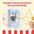 4Oz Tabletop Popcorn Machine Popcorn Popper Machine Pop Corn Machine Popcorn Maker With Stainless Steel Kettle, Measuring Tool And Popcorn Scoop For Home, Family, Movie Night Blue Blue Plastic
