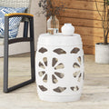 Metal end Table Large white-iron