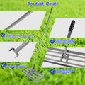 Garden Backyard Farmland Golf Course Compost Sand Leveling With 79.5 Long Handle Heavy Duty Tool Lawn Leveling Rake Grey Iron