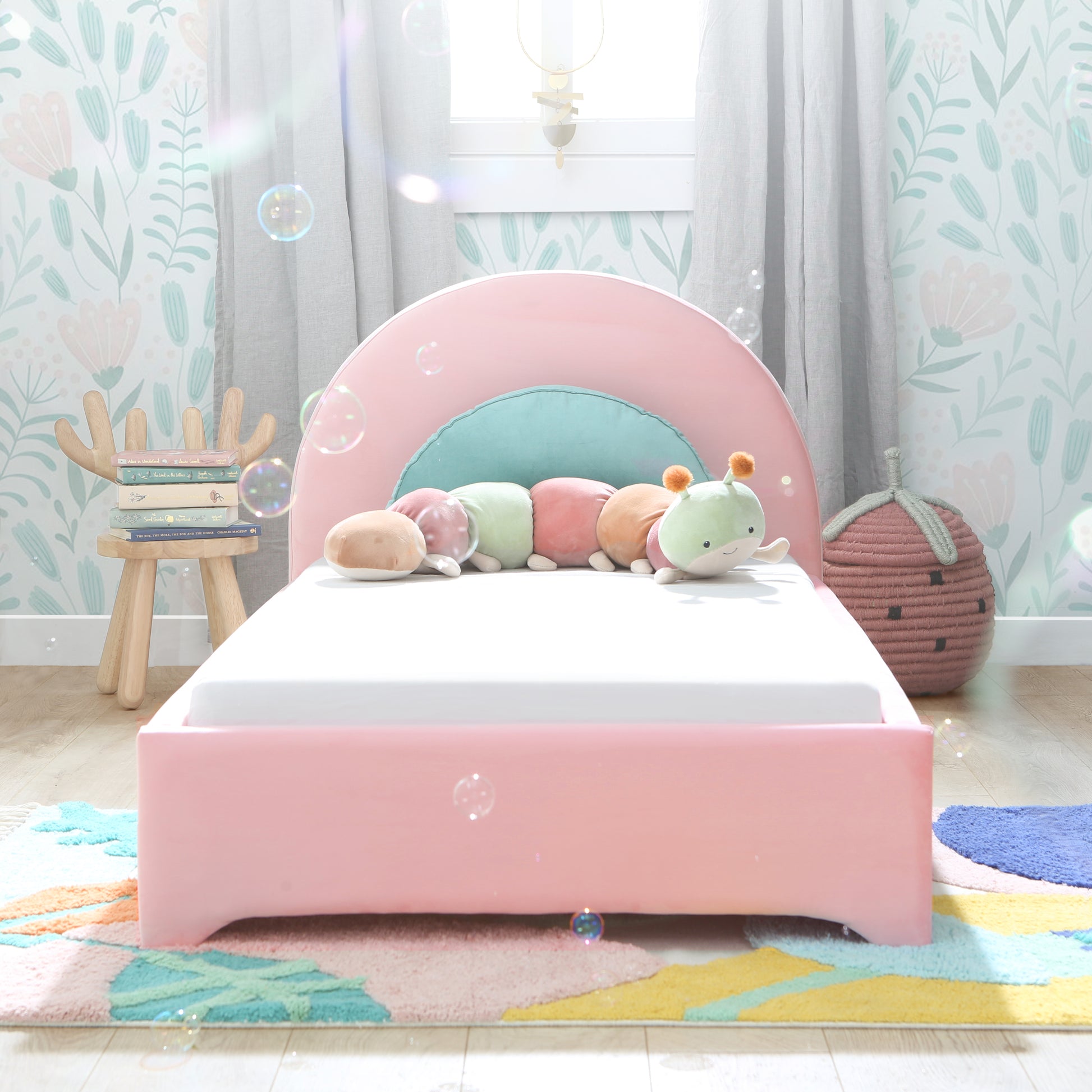 Uma Toddler Bed In Cotton Candy Pink Pink Fabric