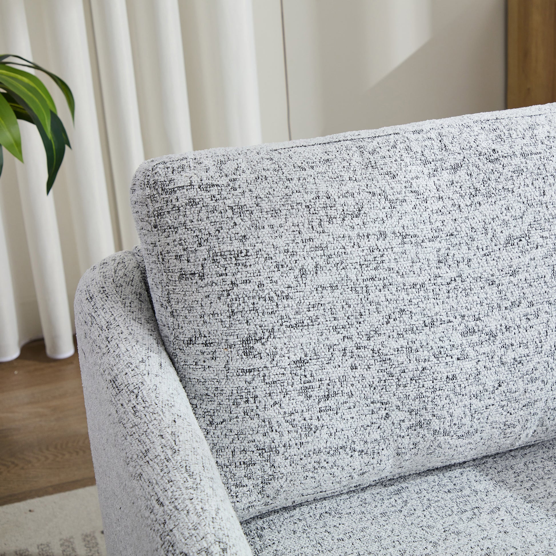 31.5"W Swivel Accent Chair And Comfy Round Accent Single Sofa Chair, 360 Degree Club Chair, Lounge Armchair For Living Room,Bedroom.Nursery.White Black Chenille White Black Chenille