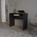 Black Desk With Storage Black Office Melamine