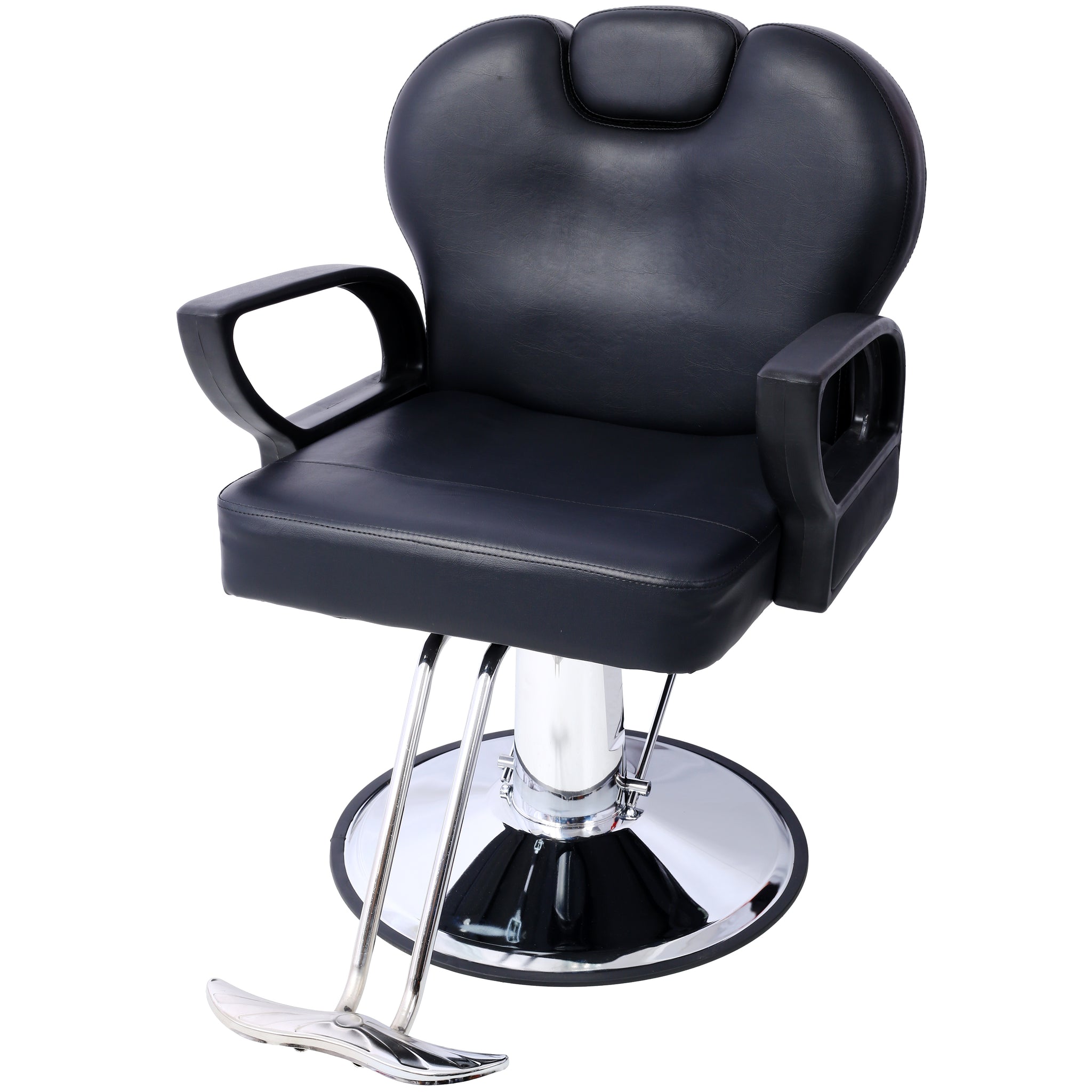 Hair Stylist All Purpose Barber Chair For Barbershop Salon Chair,Heavy Duty Hydraulic Barber Chair Spa Furniture Shampoo Reclining Extra Wider Seat Beauty Hair Salon Equipment Black Pu