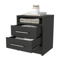 Black 2 Drawer Nightstand Black 2 Drawers Bedroom Drawers Black Melamine