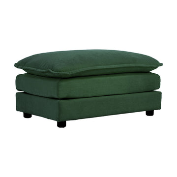 Chenille Fabric Ottomans Footrest To Combine With 2 Seater Sofa, 3 Seater Sofa And 4 Seater Sofa, Green Chenille Green Chenille 1 Seat