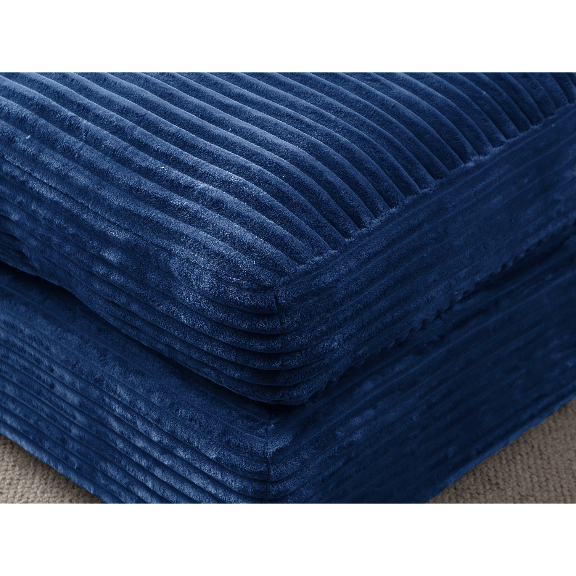 Modern Luxury Sofa Couch For Living Room Quality Corduroy Upholstery Sleeper Sofa Bed Daybed Navy Blue Blue Corduroy 1 Seat