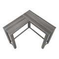 Accent Table, Console, Entryway, Narrow, Corner, Living Room, Bedroom, Grey Laminate, Contemporary, Modern Grey Particle Board