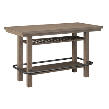 Benti Brown Bar Height Storage Table Brown Solid Wood