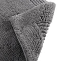 100% Cotton Tufted 3000 Gsm Reversible Bath Rug Gray Cotton