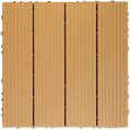 Plastic Composite Deck Tiles Set Of 35Pcs, Composite Decking Resist Rust, Water, Weather, Indoor&Outdoor, Easy To Diy & Maintain, Ideal For Patios, Balconies, Rooftops, Decks, 12X12