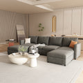 Modern Large Sectional Sofa, U Shape Modular Sectional Couch With Storage Function,123